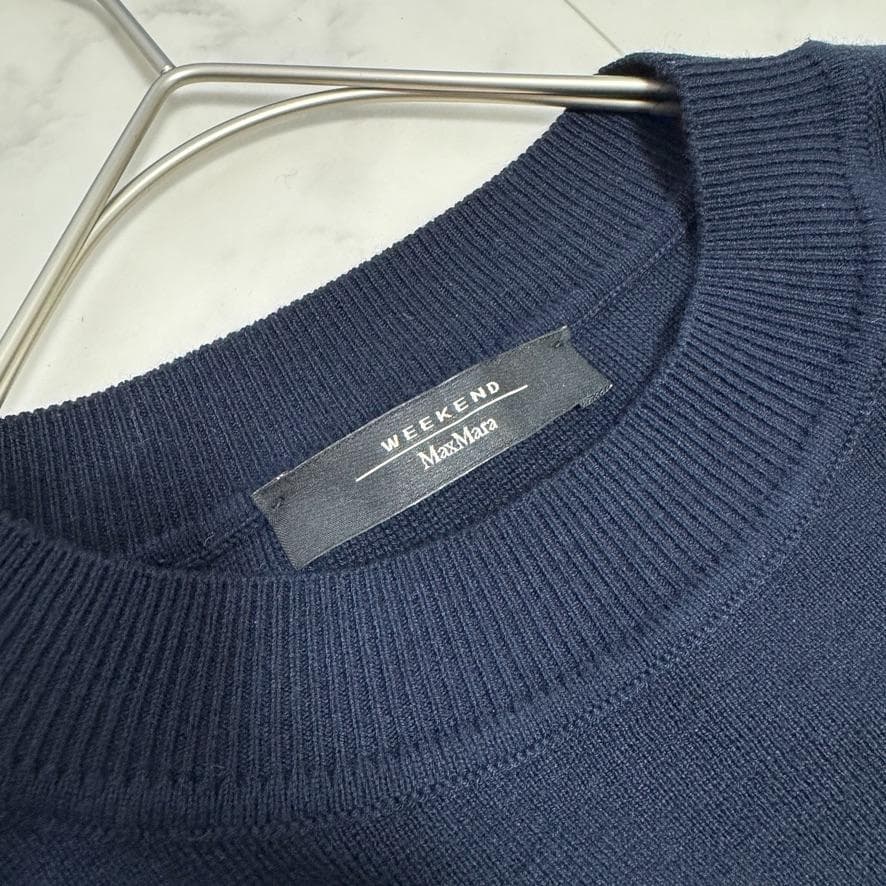 美品　Max Mara　マックスマーラ WEEKEND 上質ニットワンピース 紺