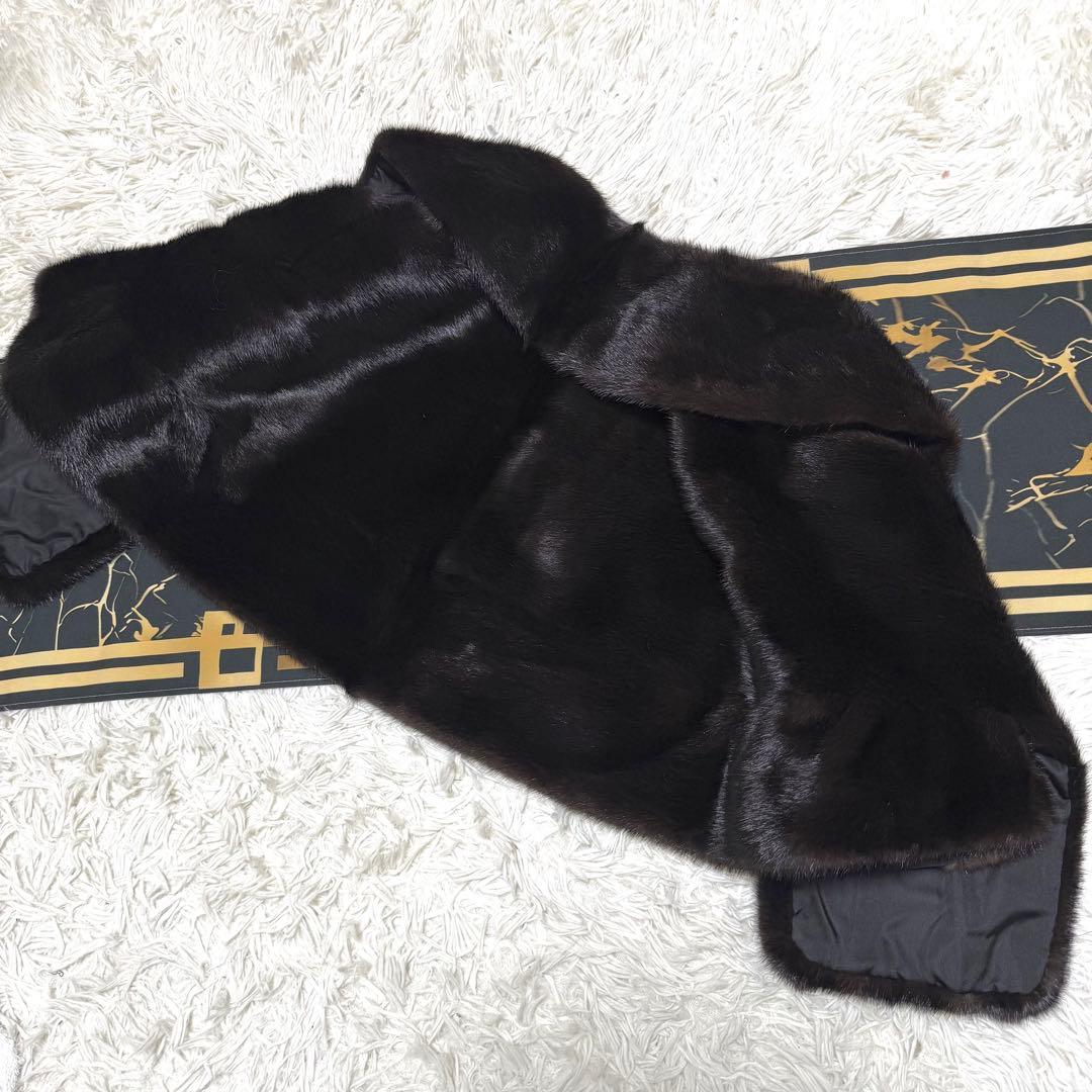 nakamura furミンク ファー ケープ ポンチョ ブラック