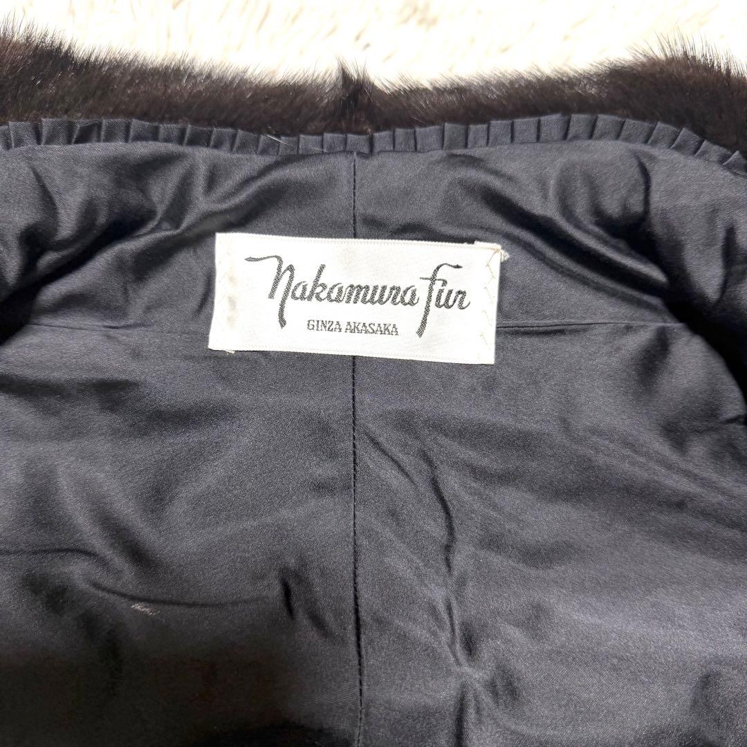 nakamura furミンク ファー ケープ ポンチョ ブラック