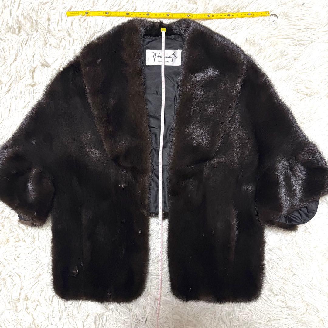 nakamura furミンク ファー ケープ ポンチョ ブラック
