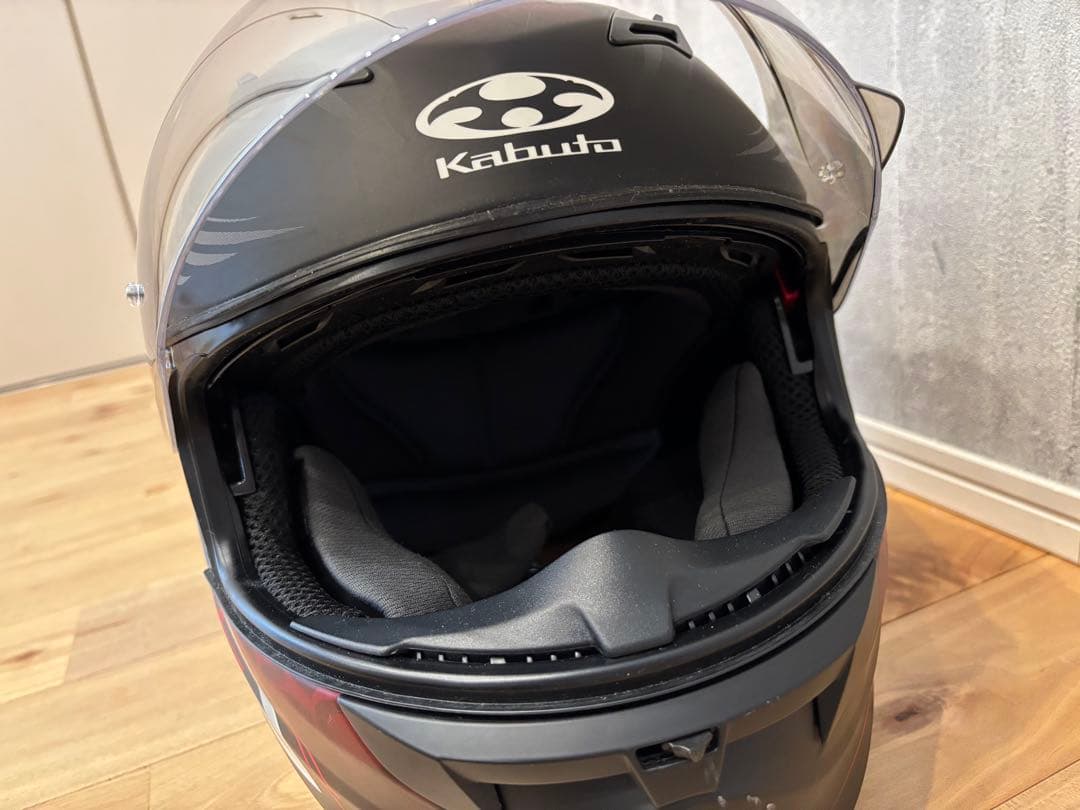 KABUTO フルフェイスヘルメット ブラック/レッド　Ｌサイズ