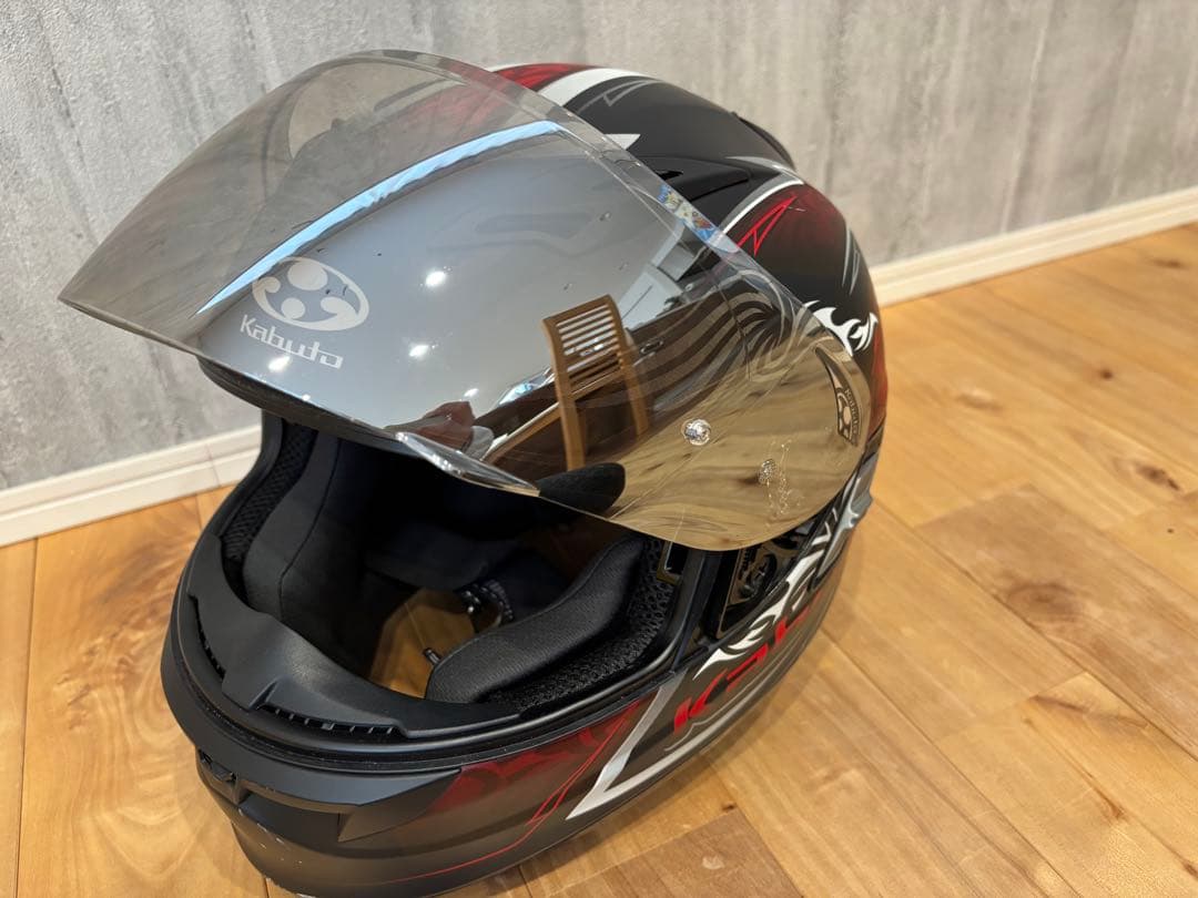 KABUTO フルフェイスヘルメット ブラック/レッド　Ｌサイズ