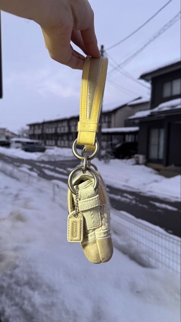 Coach Soho tweed weave baguette コーチ