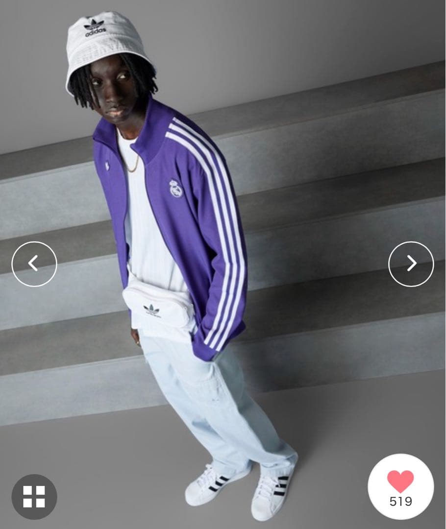 【美品】 アディダス レアル・マドリード テラスアイコン トラックジャケット L