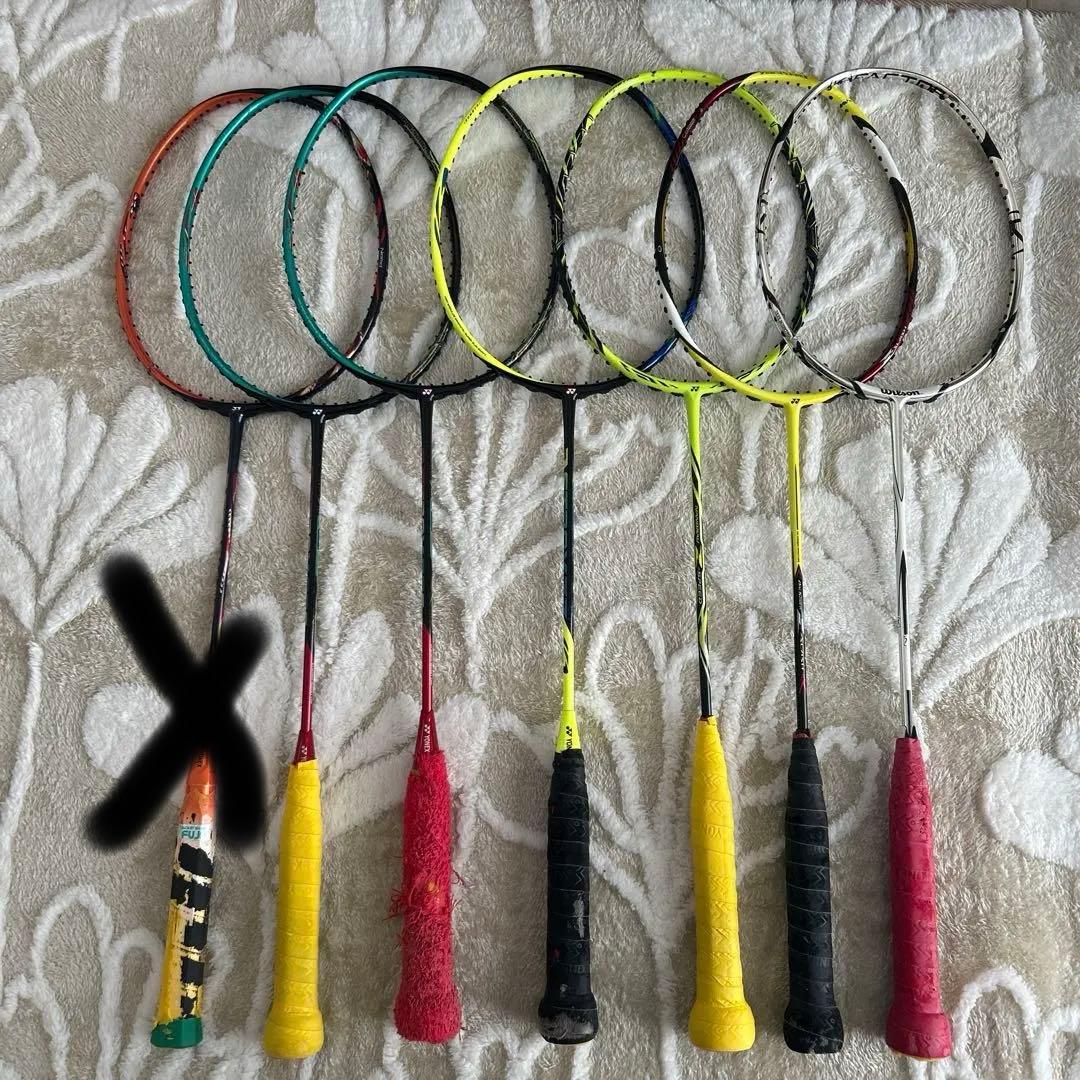 【廃盤モデル】バドミントン　ジャンクラケット 6本セット