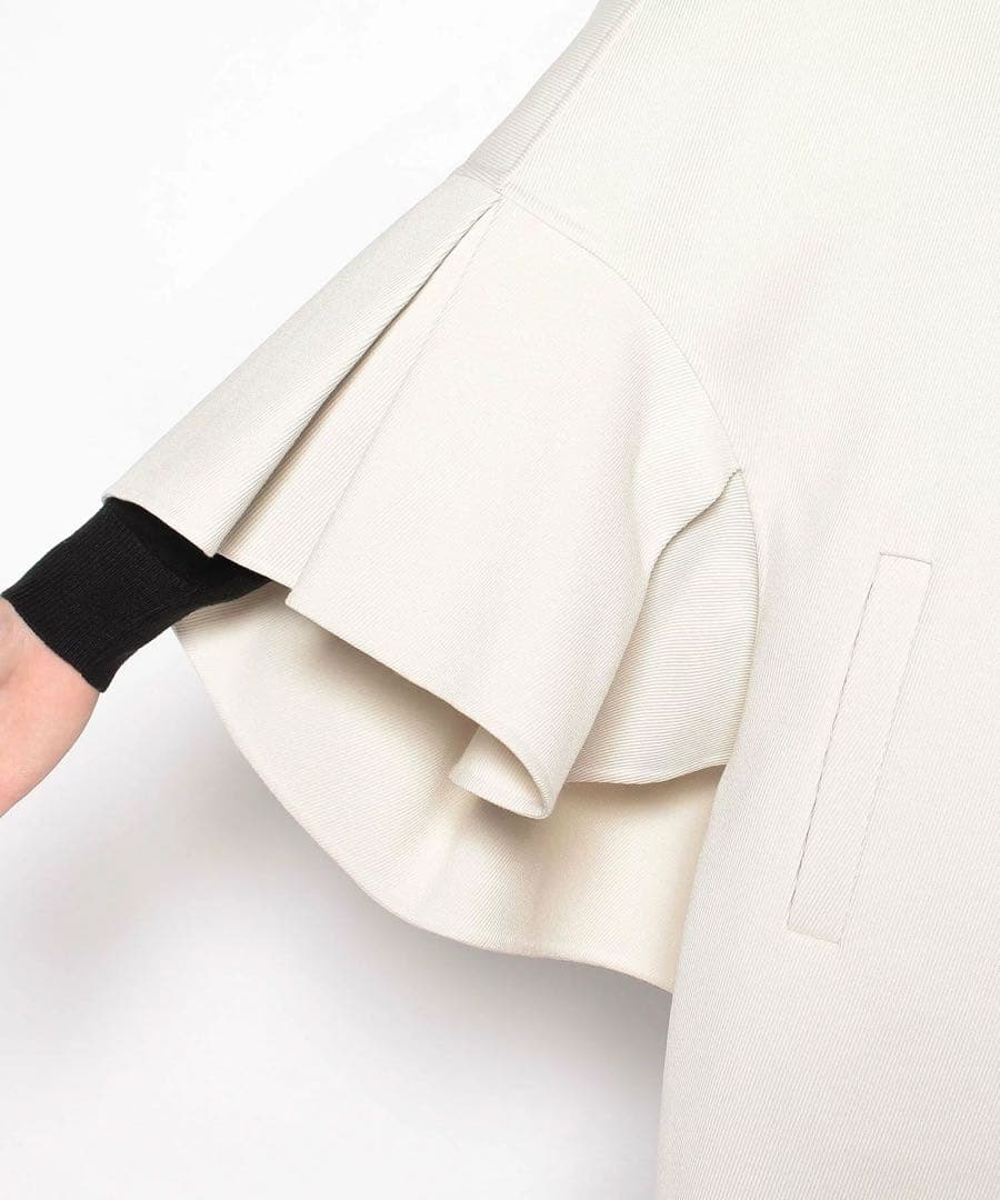 【美品】ANAYI アナイ カルゼリバーケープコート ジャケット 袖フリル