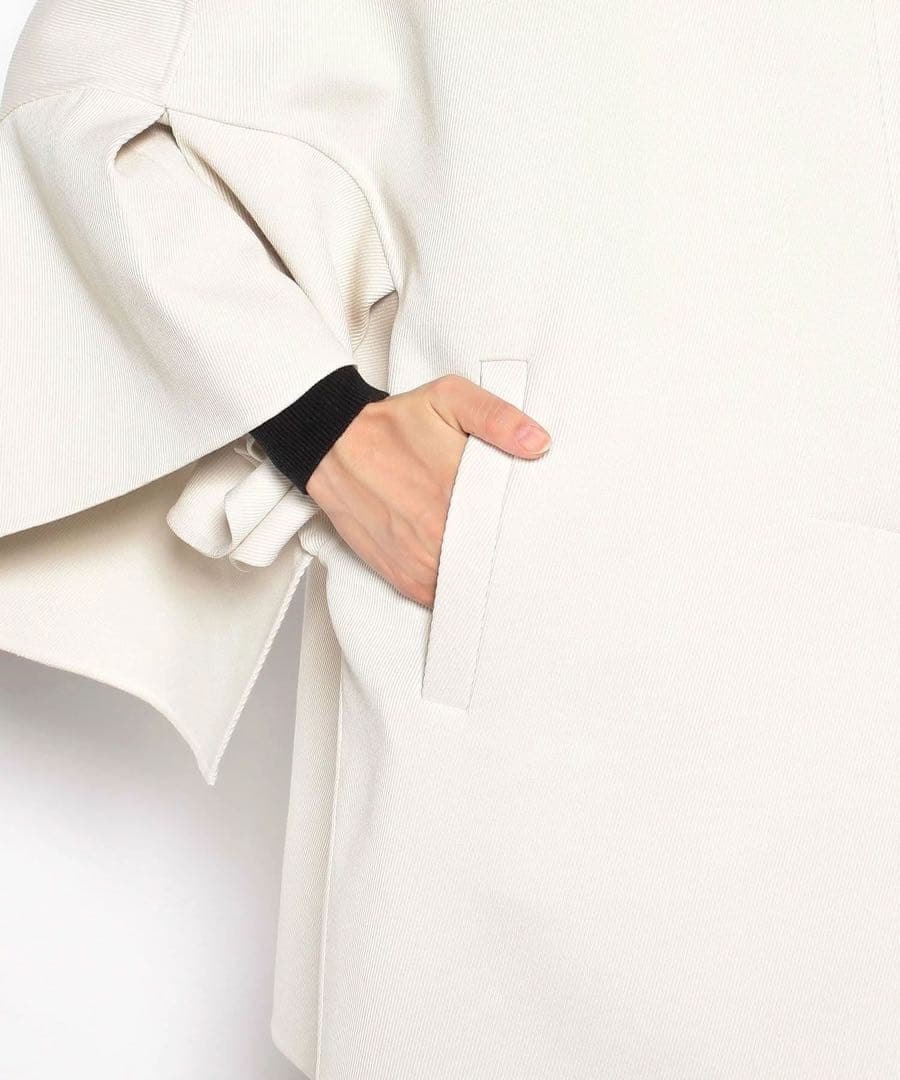 【美品】ANAYI アナイ カルゼリバーケープコート ジャケット 袖フリル