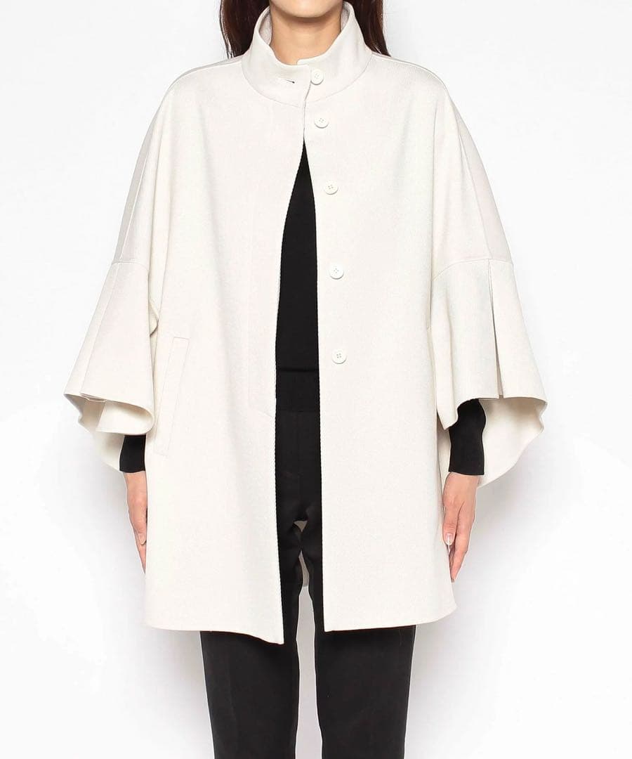 【美品】ANAYI アナイ カルゼリバーケープコート ジャケット 袖フリル