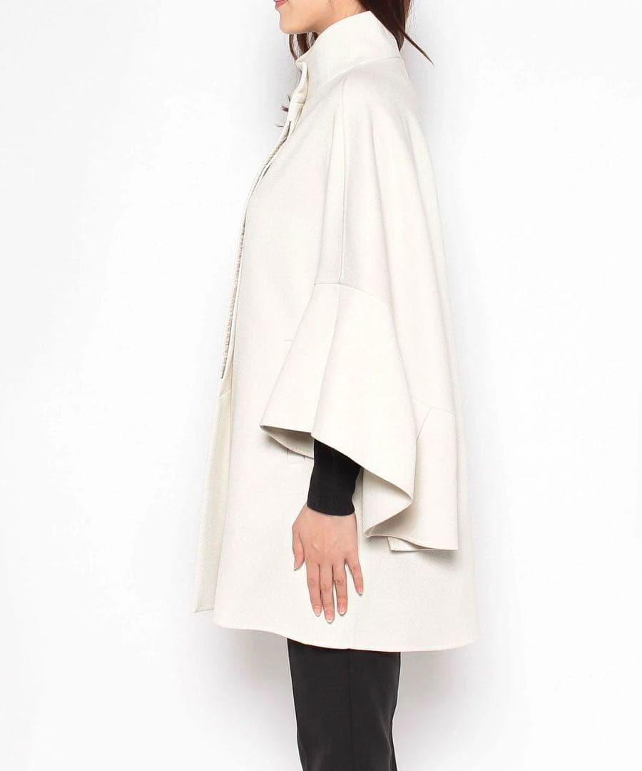 【美品】ANAYI アナイ カルゼリバーケープコート ジャケット 袖フリル