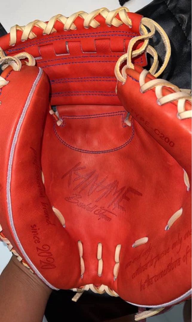 B*A様 KANAME レッド 硬式グローブ