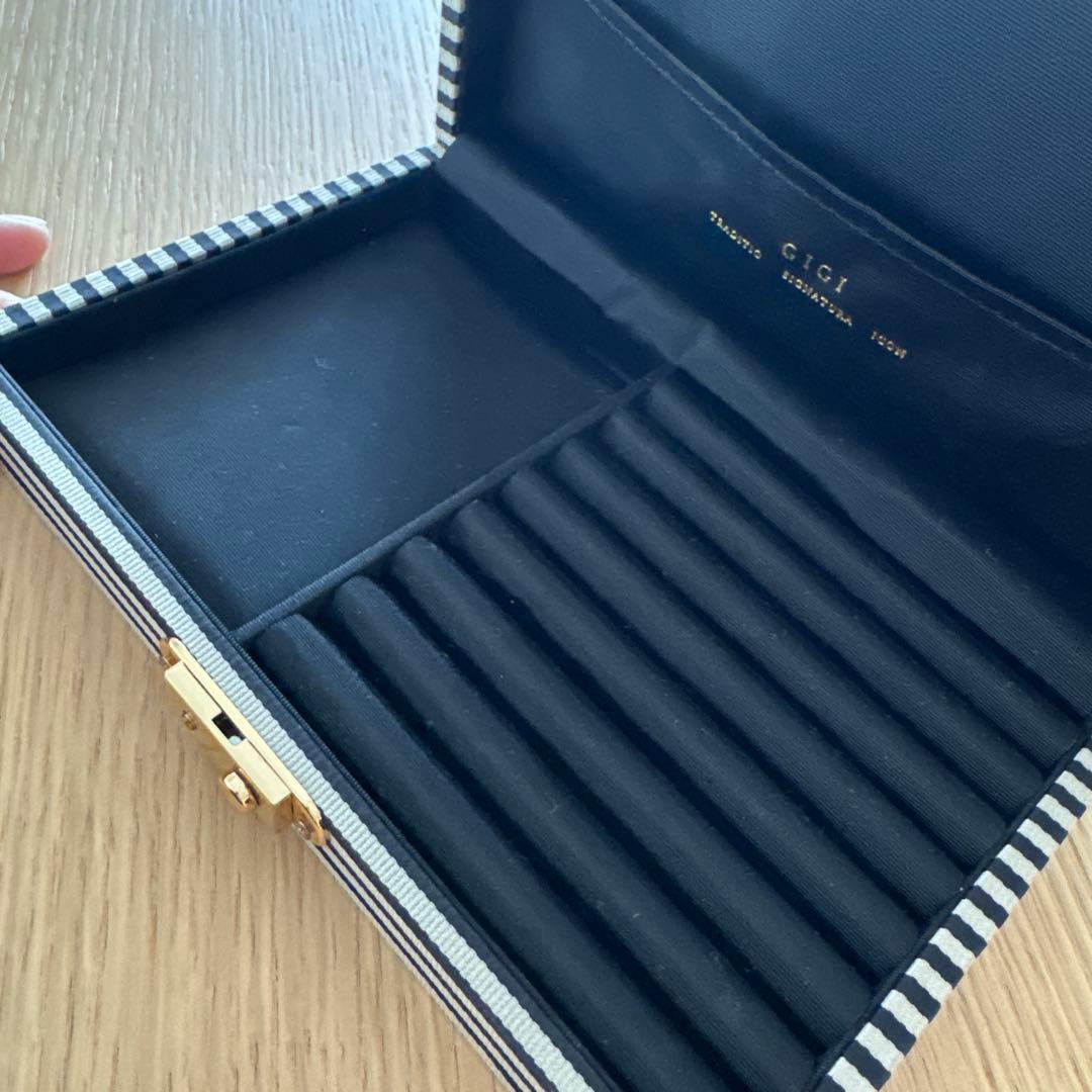 GIGI ストライプ アクセサリーボックス
