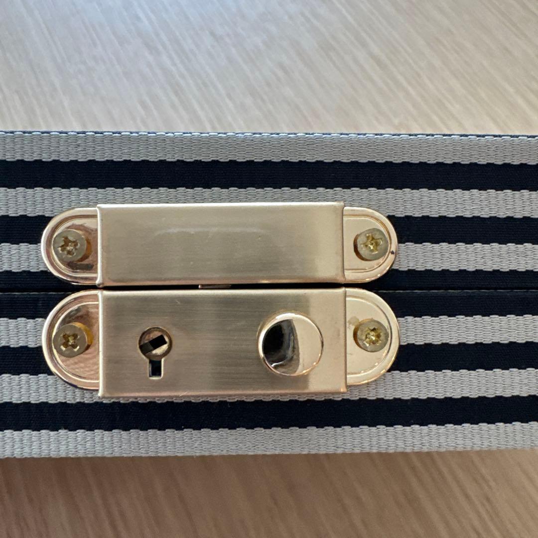 GIGI ストライプ アクセサリーボックス