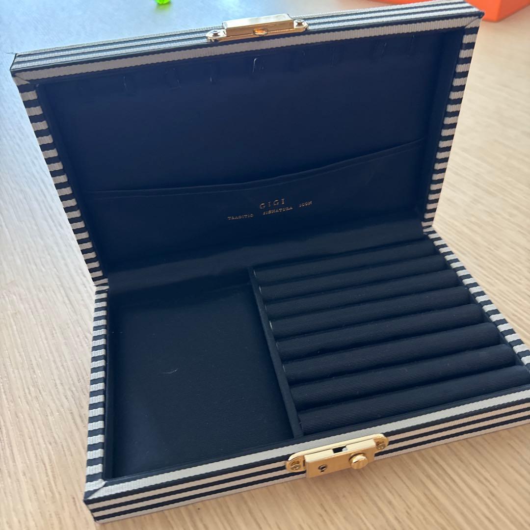 GIGI ストライプ アクセサリーボックス