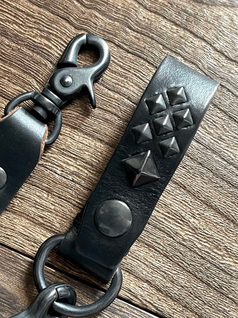 編み込みレザーウォレットコード　TYPEB クロムエクセル　黒染　HTC RRL