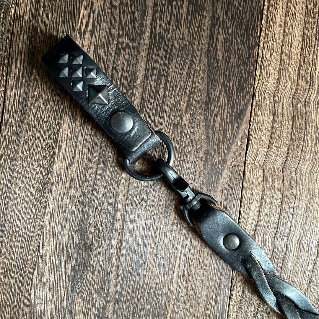 編み込みレザーウォレットコード　TYPEB クロムエクセル　黒染　HTC RRL