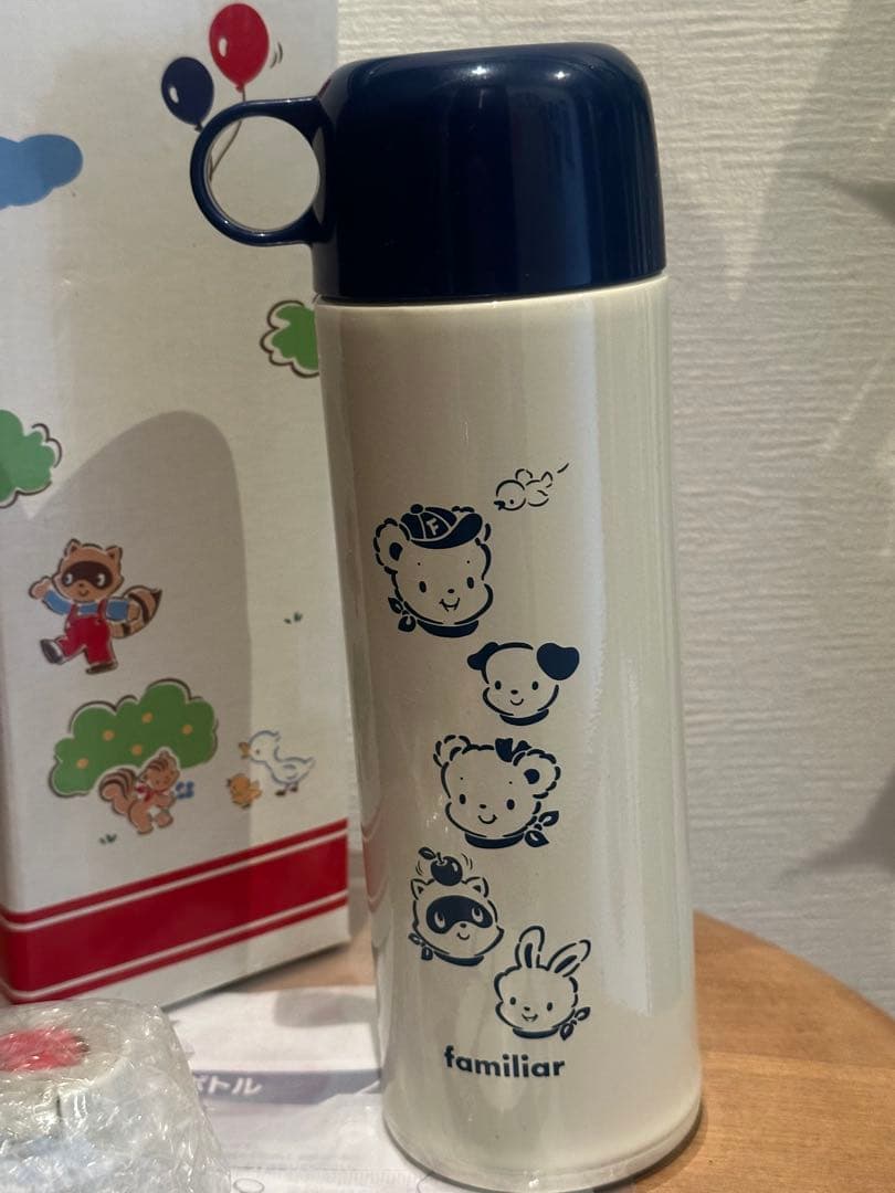 キャップユニットなし未使用ファミリアステンレスボトル タイガーサハラ　ポーチ付き