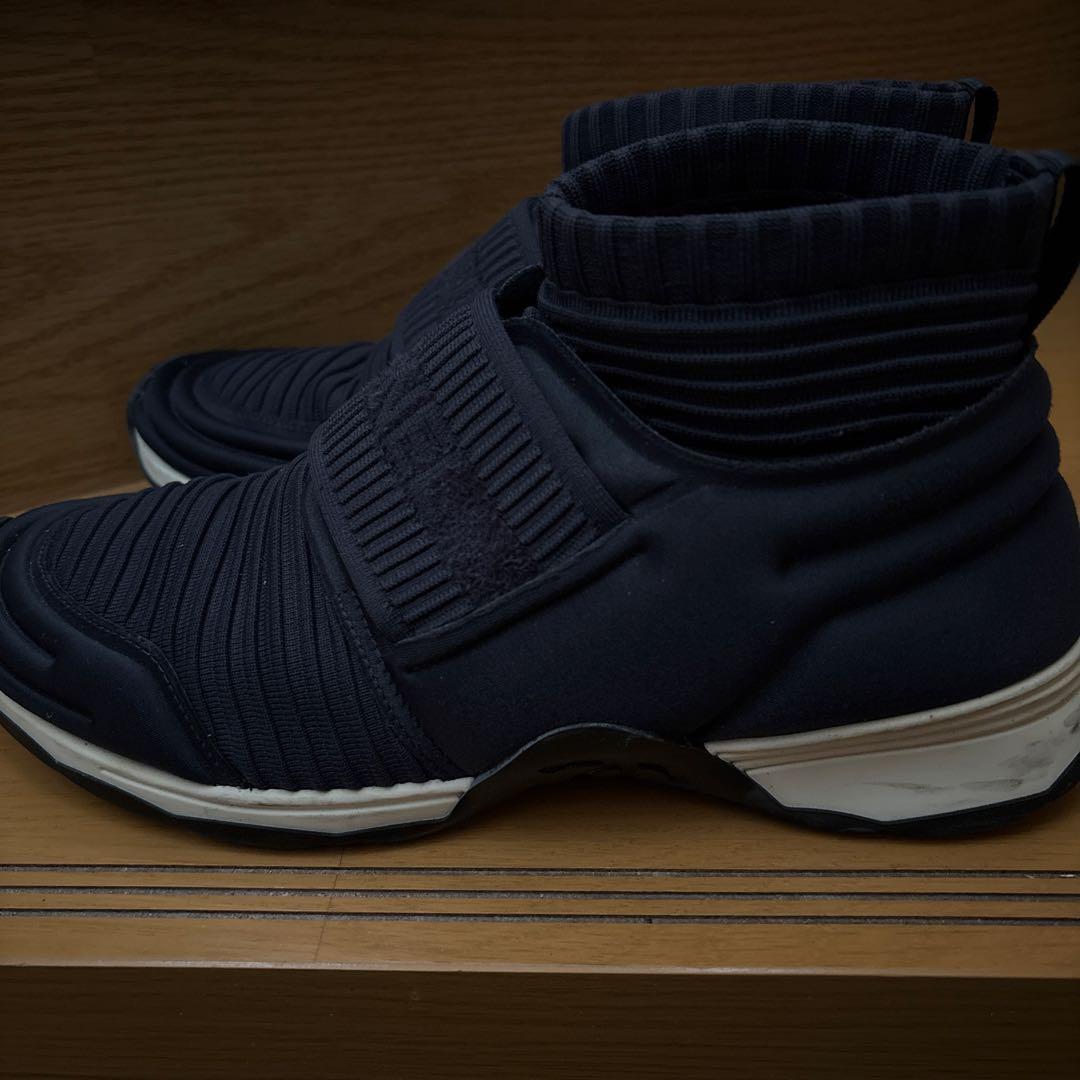 CHANEL ストレッチ ネイビー スニーカー