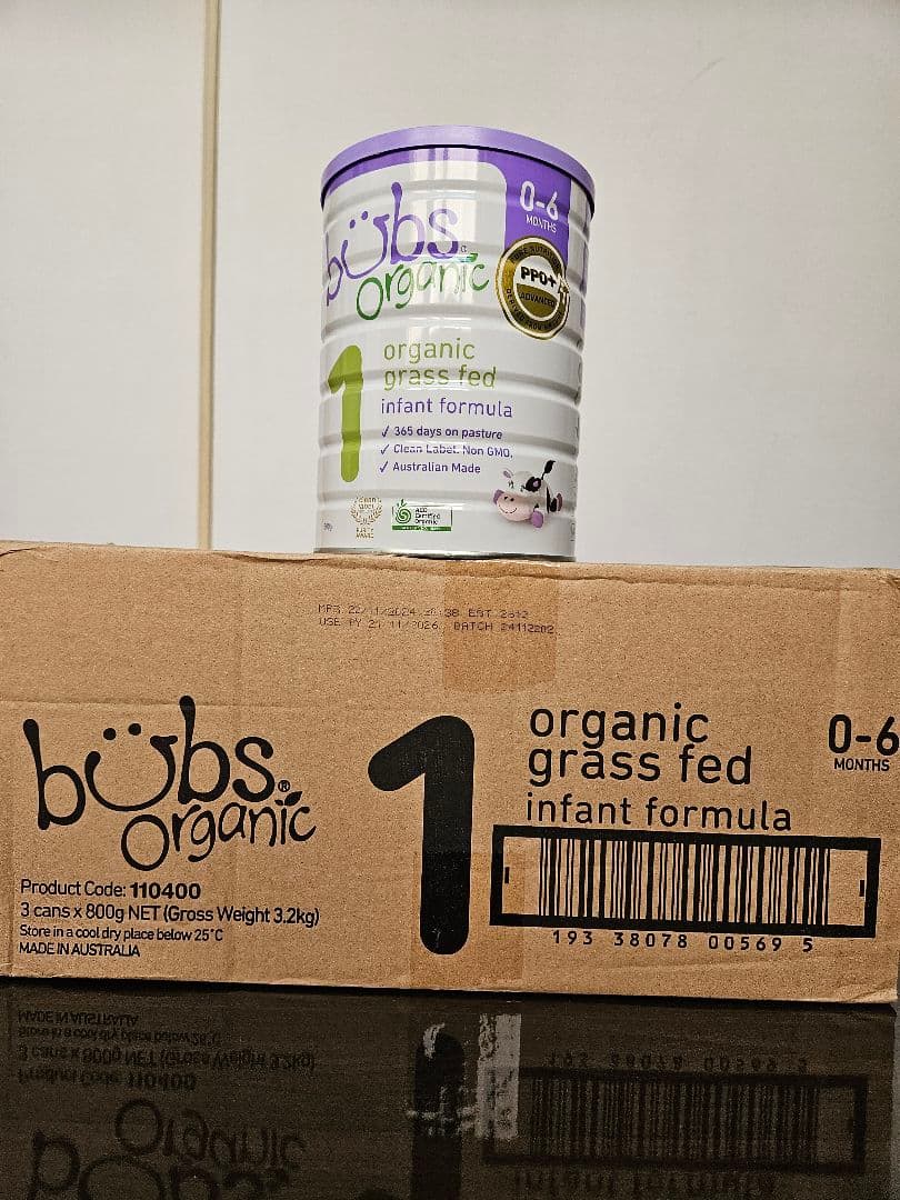 bubs organic 粉ミルク 1箱 800g×3缶