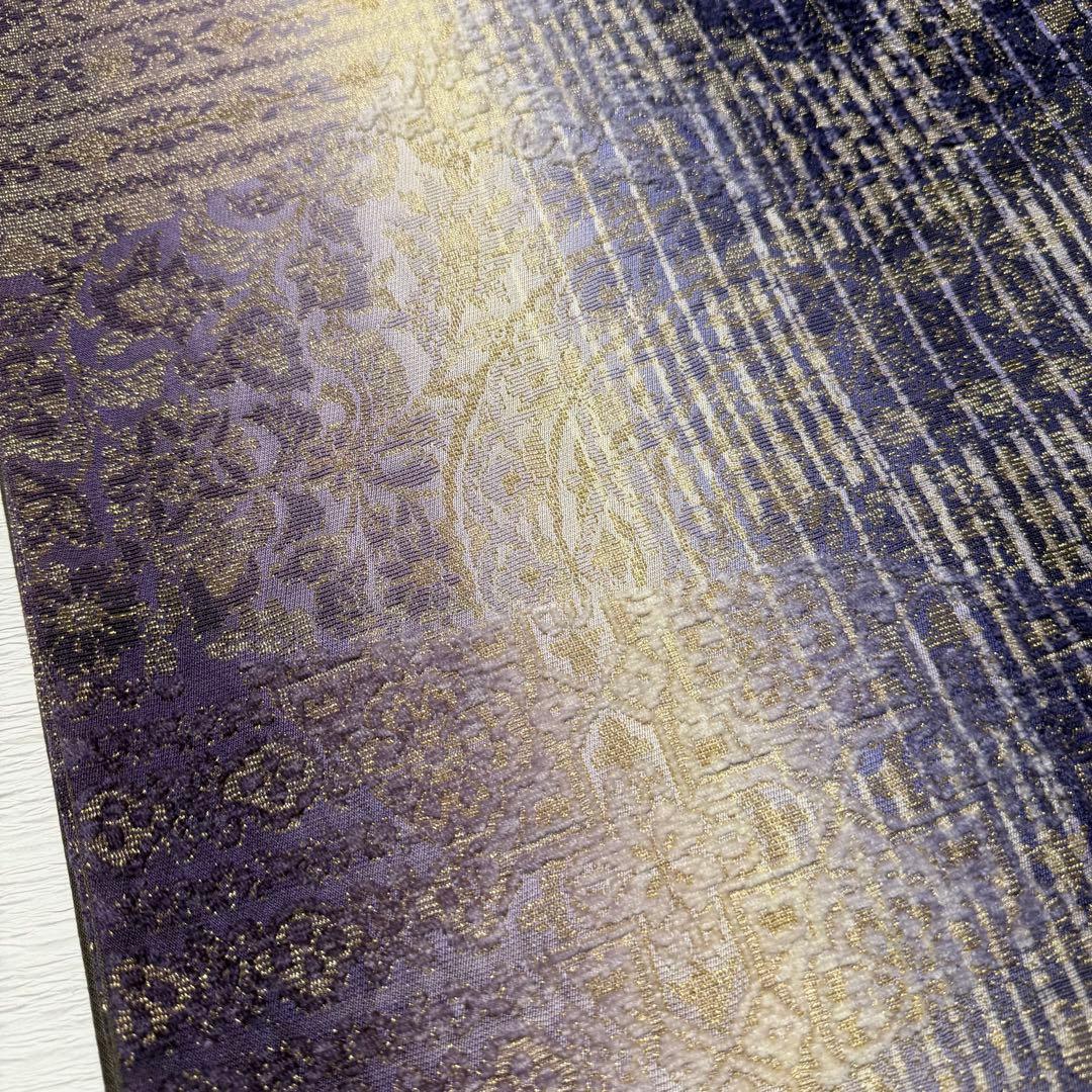 m126 シルクモール金華山織 ビロード モール織 袋帯 正絹　未使用