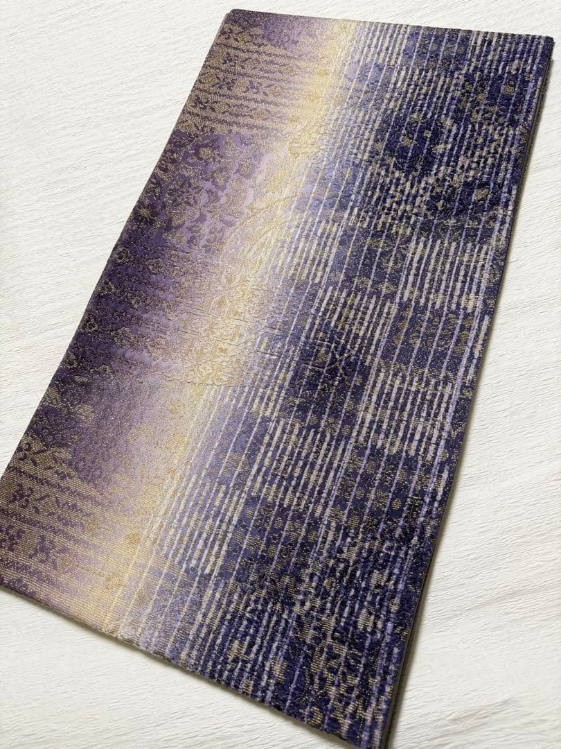 m126 シルクモール金華山織 ビロード モール織 袋帯 正絹　未使用