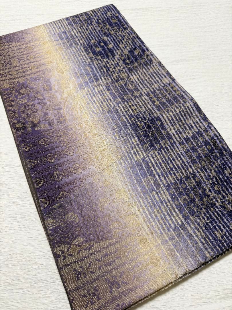 m126 シルクモール金華山織 ビロード モール織 袋帯 正絹　未使用