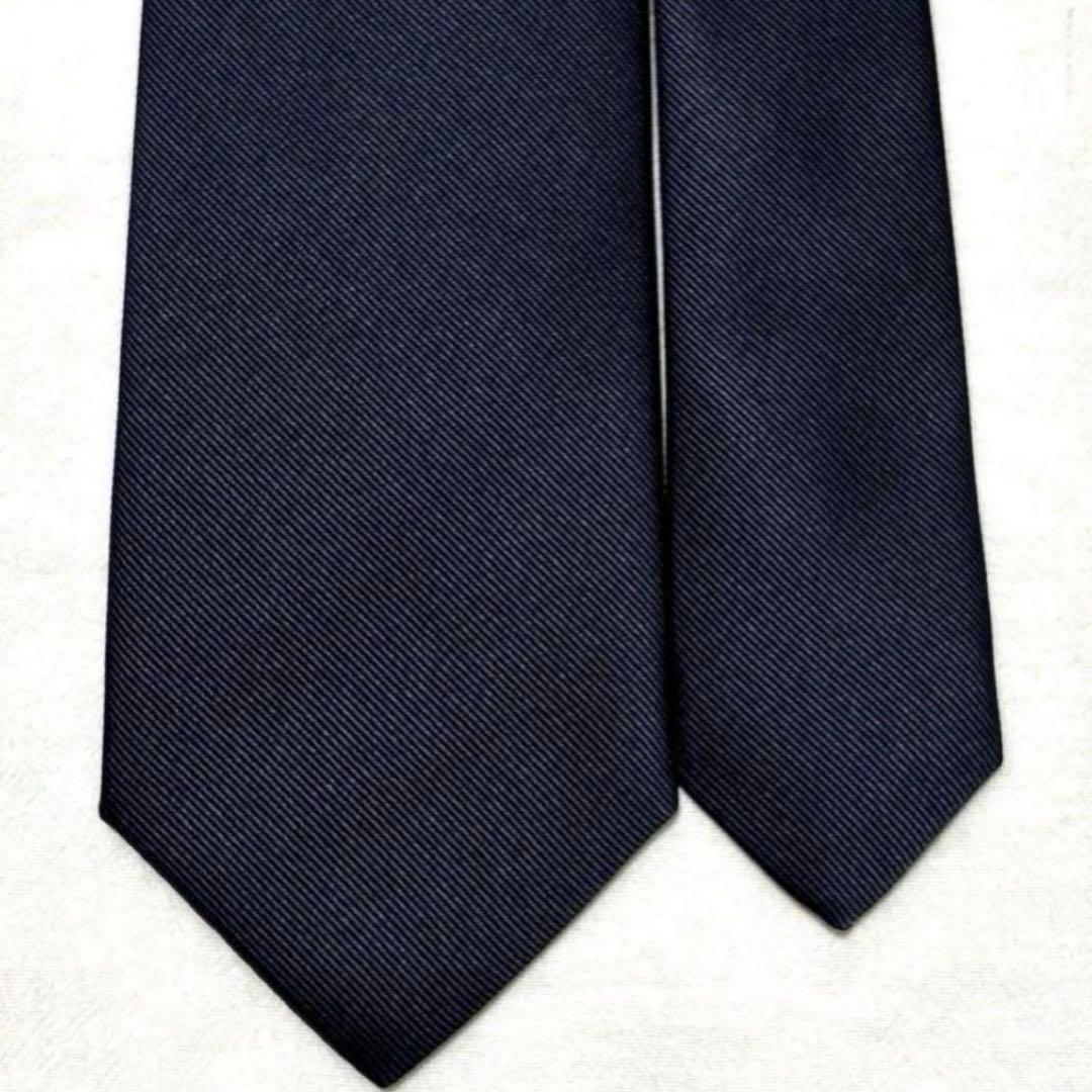 新品　ルイジボレッリ　ネクタイ　濃紺　ダークネイビー　無地　ソリッド　タグ付