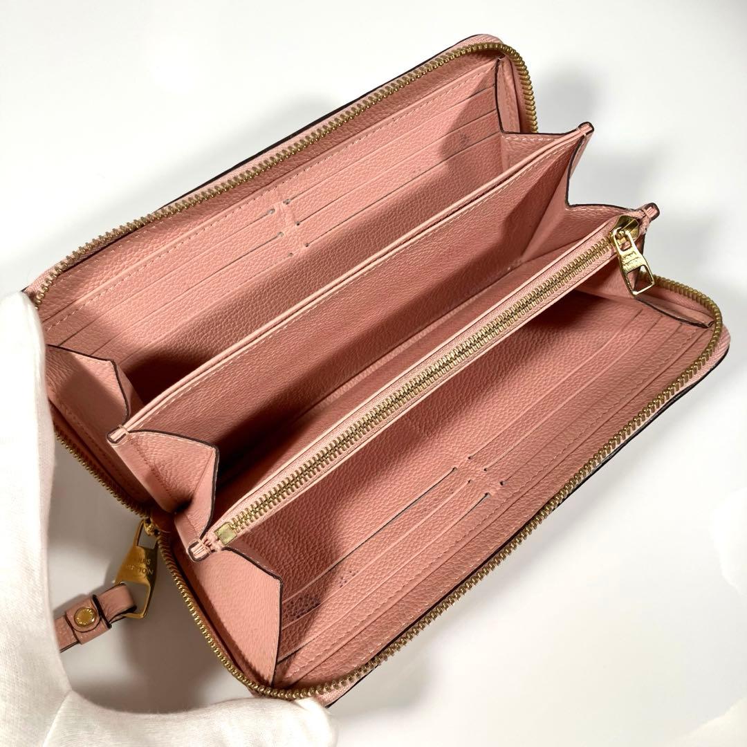 ルイヴィトン モノグラム アンプラント ジッピーウォレット ローズ M64090