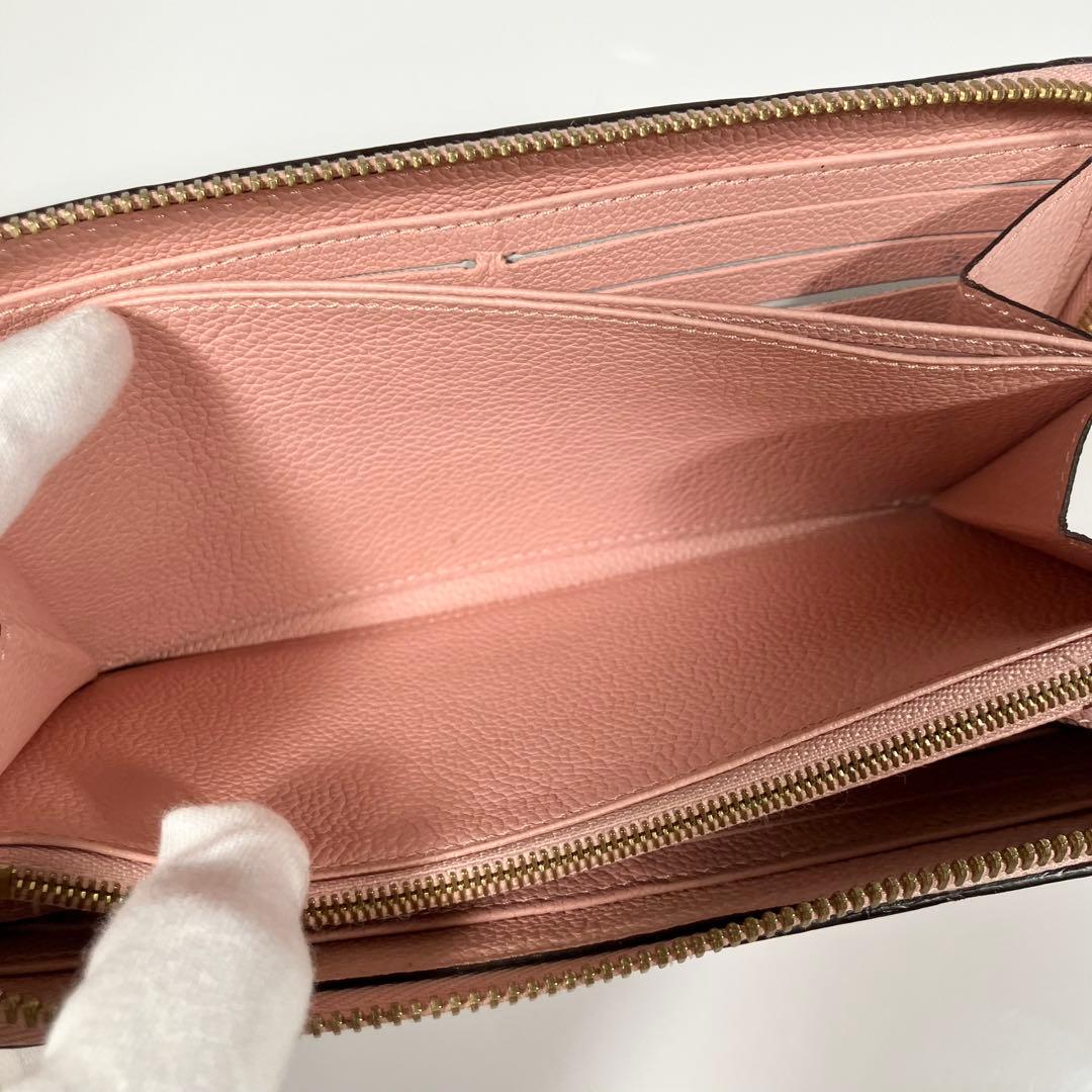 ルイヴィトン モノグラム アンプラント ジッピーウォレット ローズ M64090