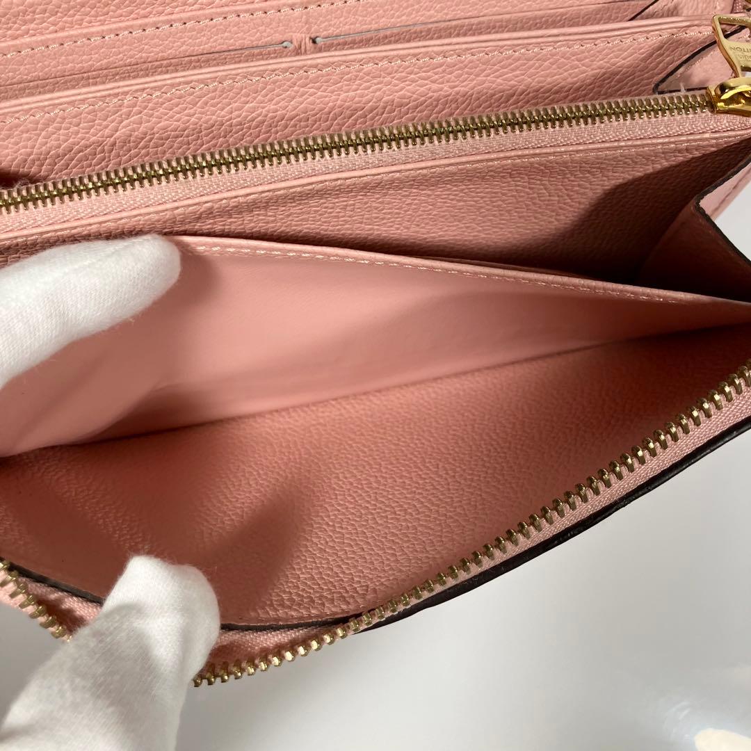 ルイヴィトン モノグラム アンプラント ジッピーウォレット ローズ M64090