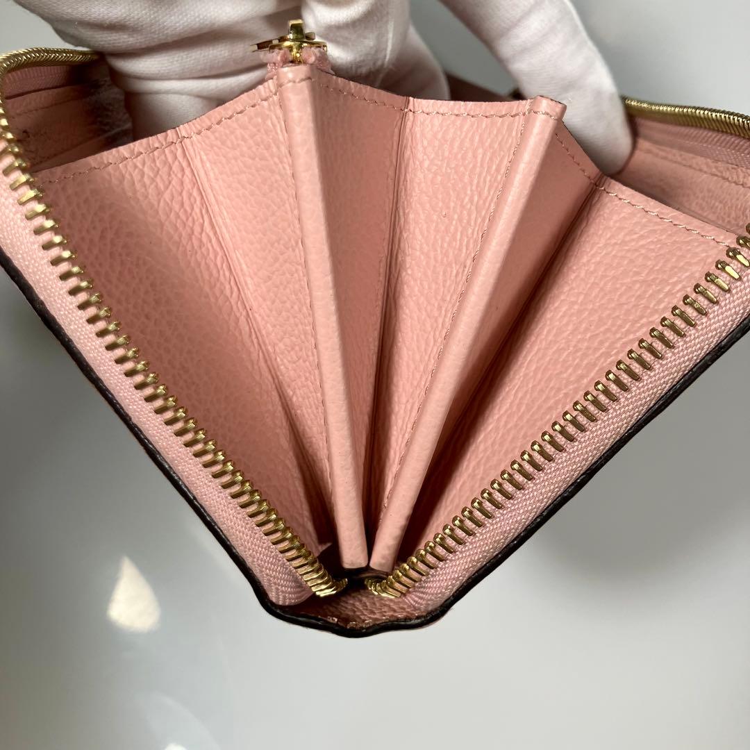 ルイヴィトン モノグラム アンプラント ジッピーウォレット ローズ M64090