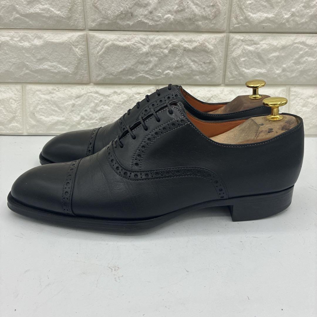 【美品】Santoni サントーニ ストレートチップ 6 ビジネスシューズ 黒