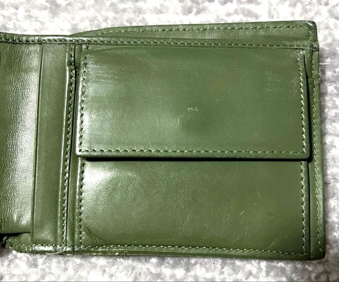 BOTTEGA VENETA 二つ折り財布 レザーダークグリーン