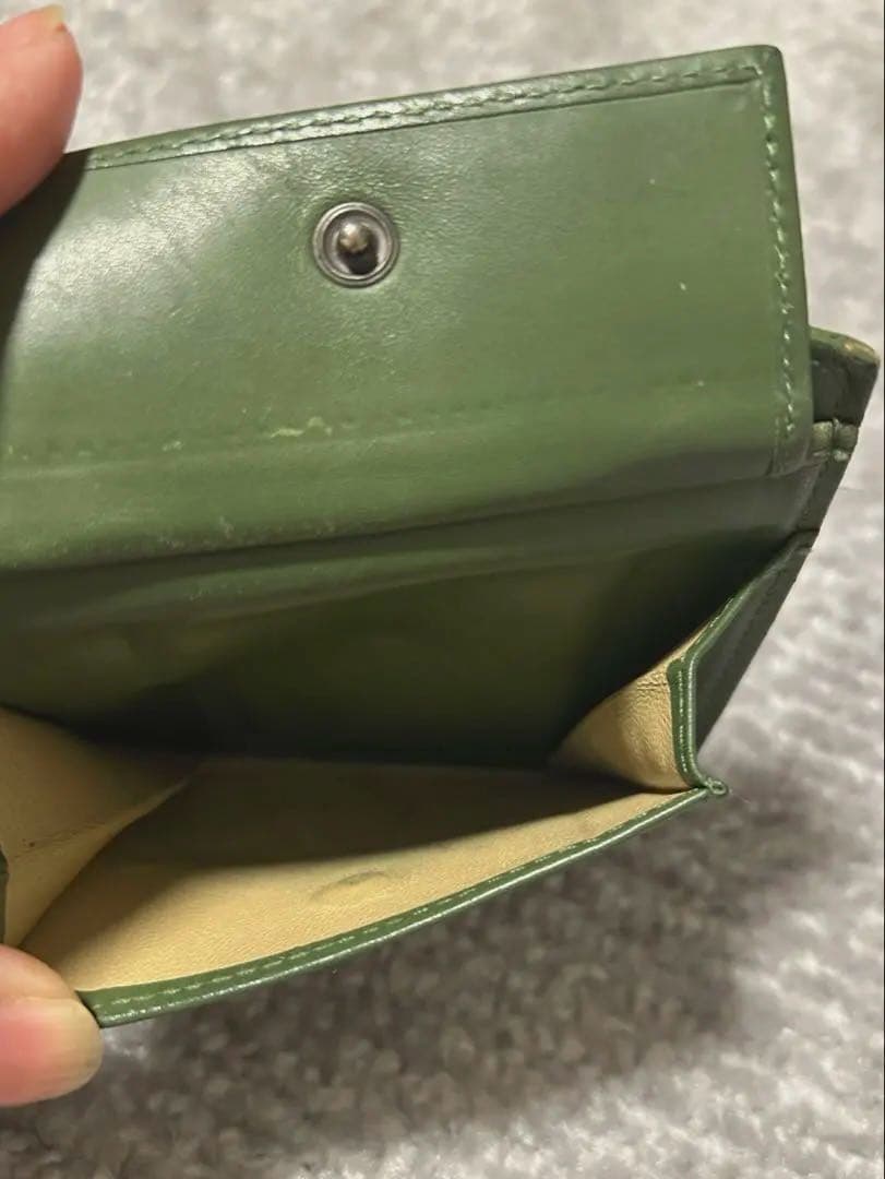 BOTTEGA VENETA 二つ折り財布 レザーダークグリーン