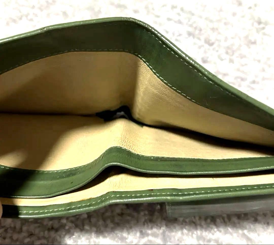 BOTTEGA VENETA 二つ折り財布 レザーダークグリーン