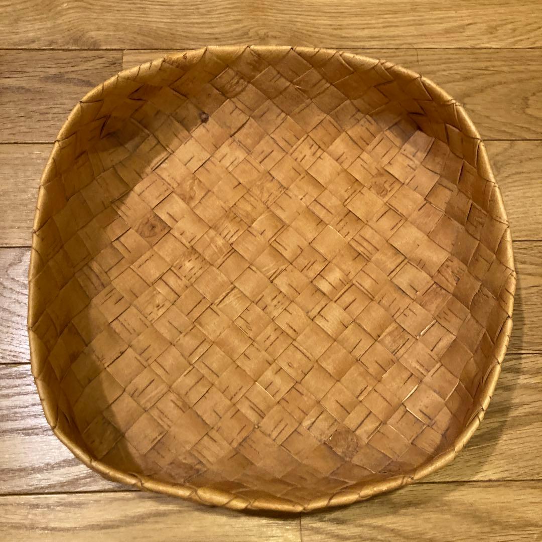 北欧　白樺　かご　バスケット