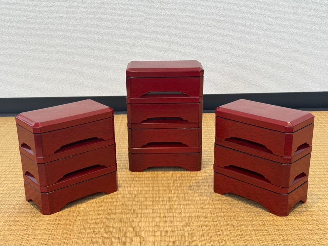 後藤塗 うな重 重箱 10客 漆器 お重 懐石料理道具 讃岐漆器