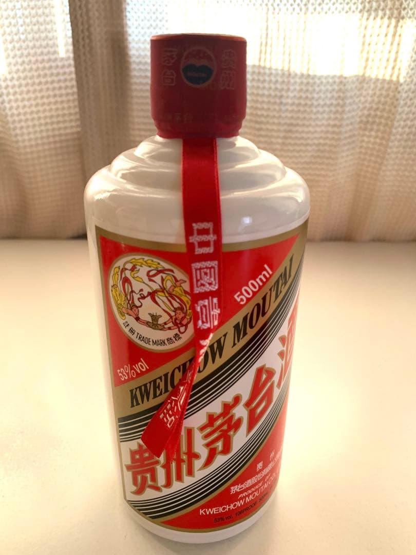 【新品未使用】53% マオタイ 500ml 貴州茅台酒 白酒 (ミニグラス付)
