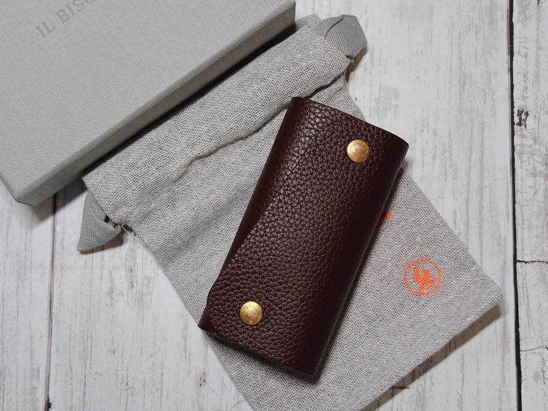 新品 IL BISONTE レザーキーケース 焦茶 マロン