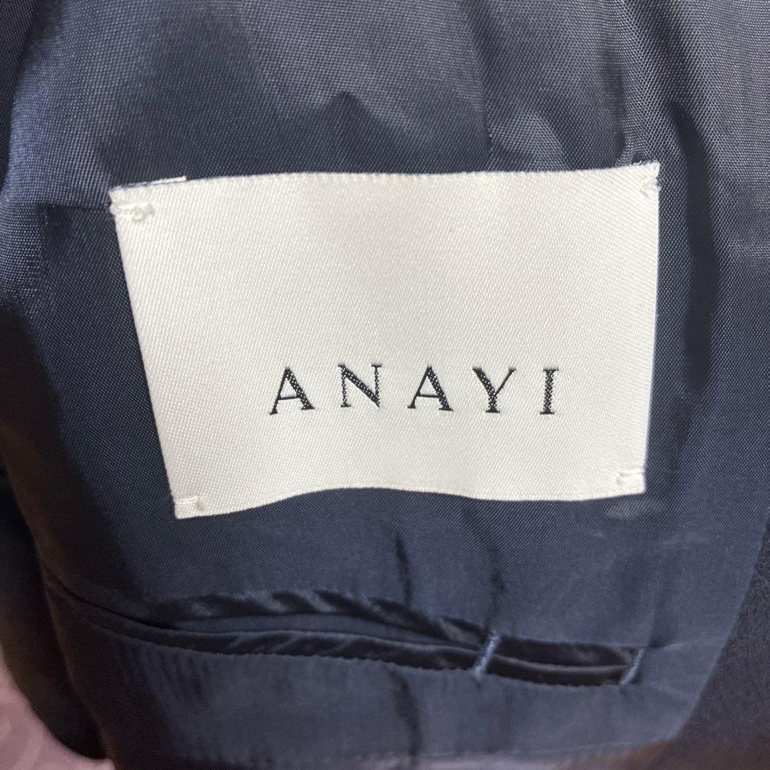 アナイ　トリアセサテン　ペプラムラムジャケット38