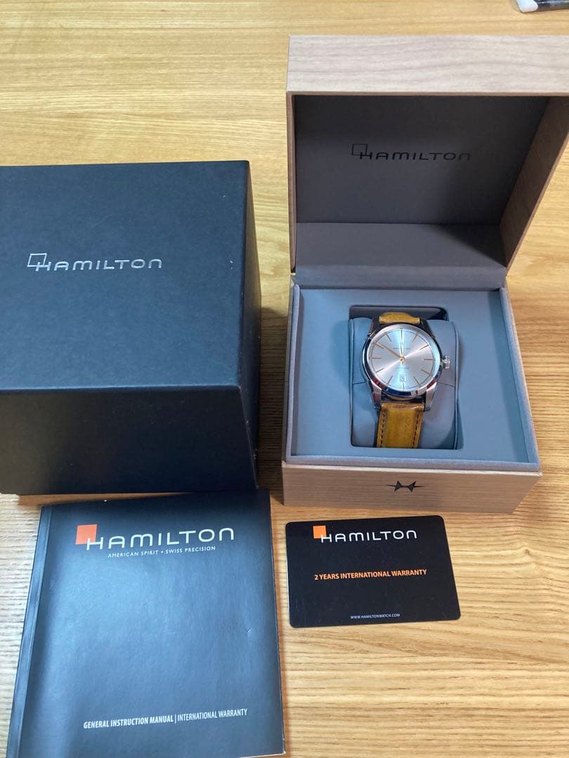 Hamilton 自動巻き 腕時計 シルバー/ブラウン