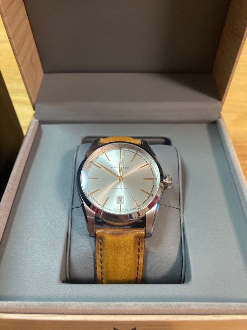 Hamilton 自動巻き 腕時計 シルバー/ブラウン