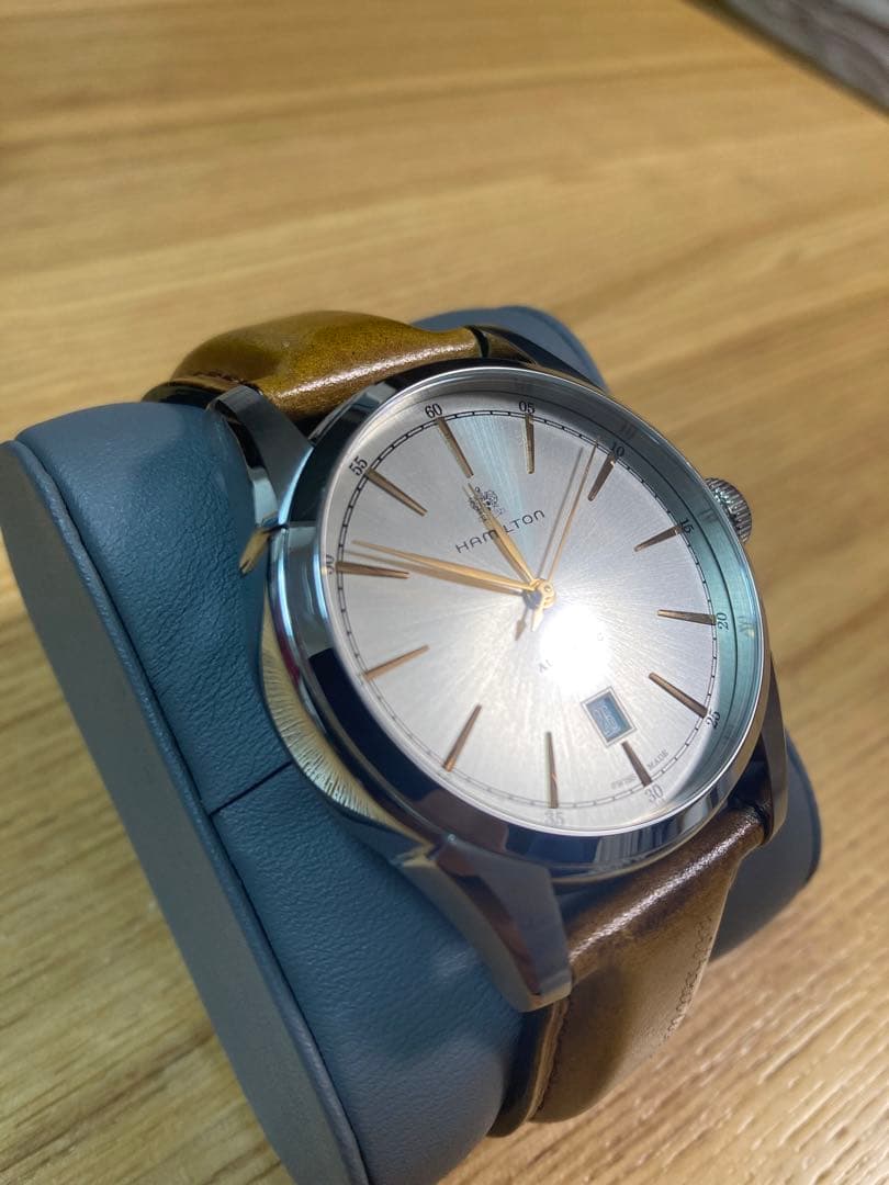 Hamilton 自動巻き 腕時計 シルバー/ブラウン