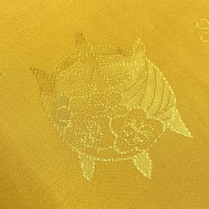 510u17☆振袖用長襦袢 糸巻 梅 /裄69.7袖丈108/刺繍半衿付☆美品