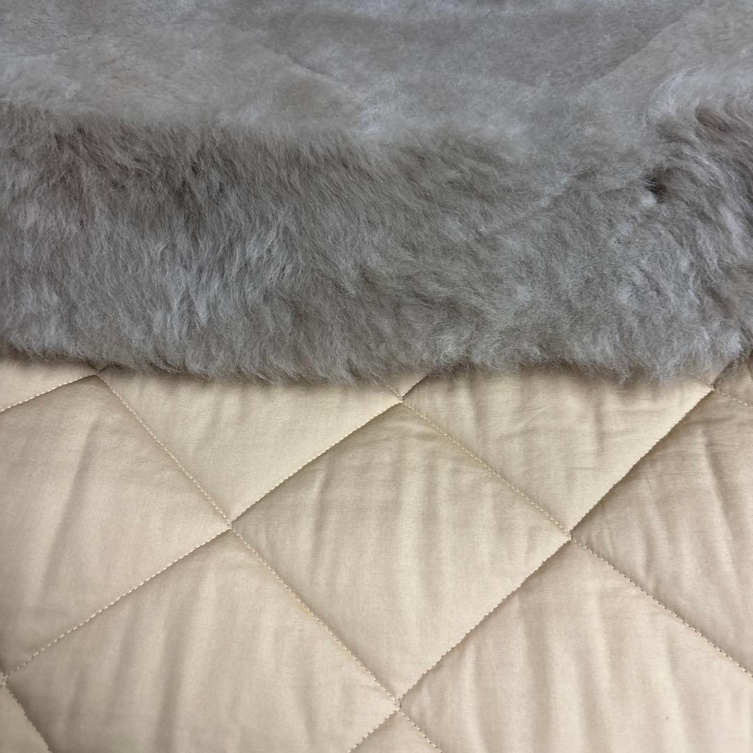 最後の１枚　最終処分価格　ムートンシーツ羊毛皮 ベージュ系 ダブルサイズ