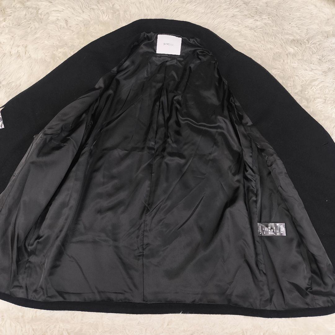 SHIPS any｜新品タグ付き ウールオーバーサイズコート ブラック F