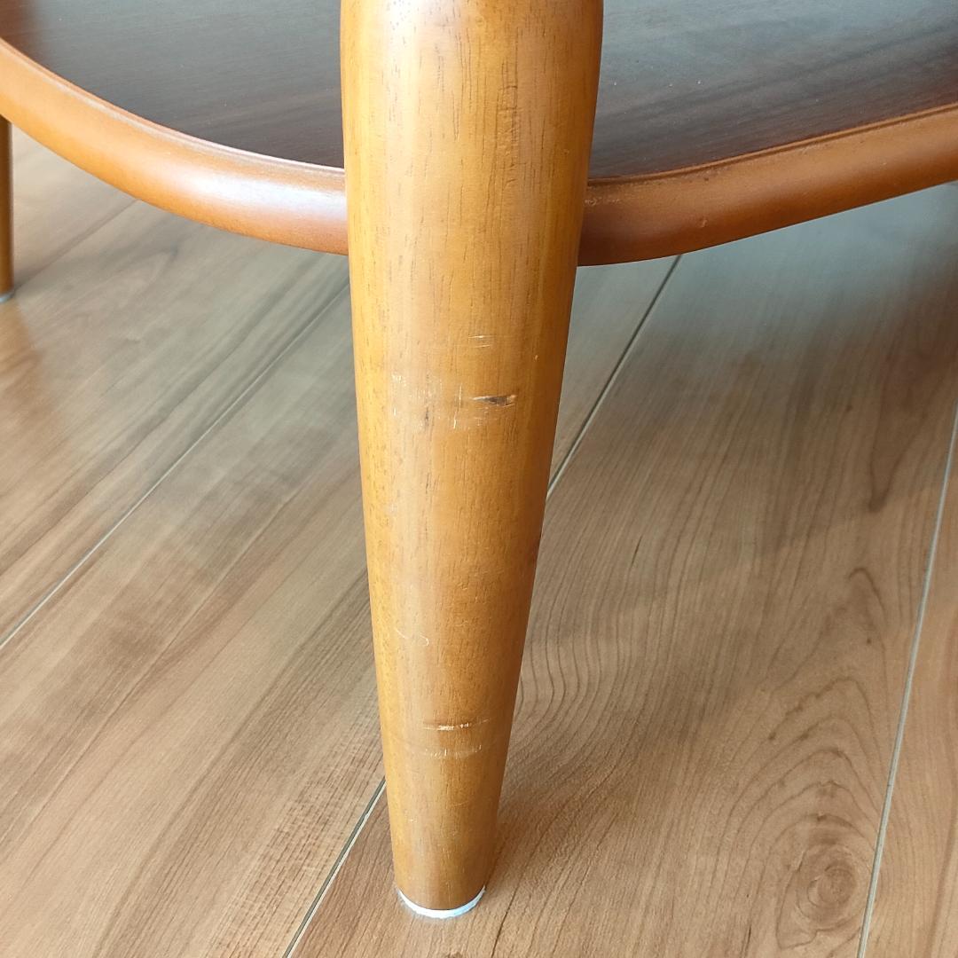 チターノ　カリモク　センターテーブル　棚付き　天然木