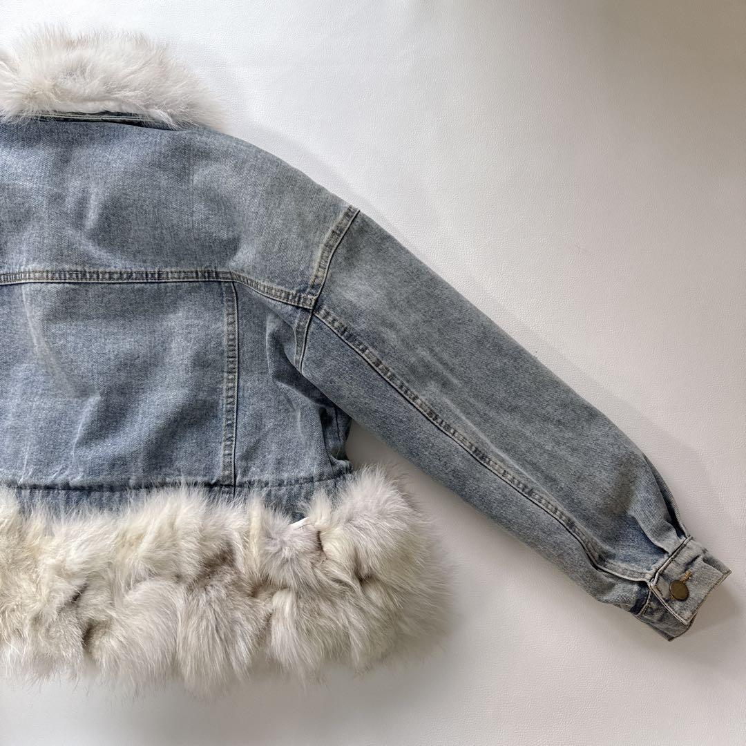 阪神虎娘様！Cindi Bendi CREA フォックスファー　デニムジャケット