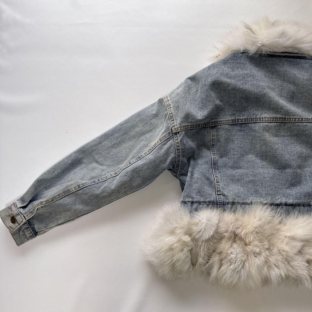 阪神虎娘様！Cindi Bendi CREA フォックスファー　デニムジャケット