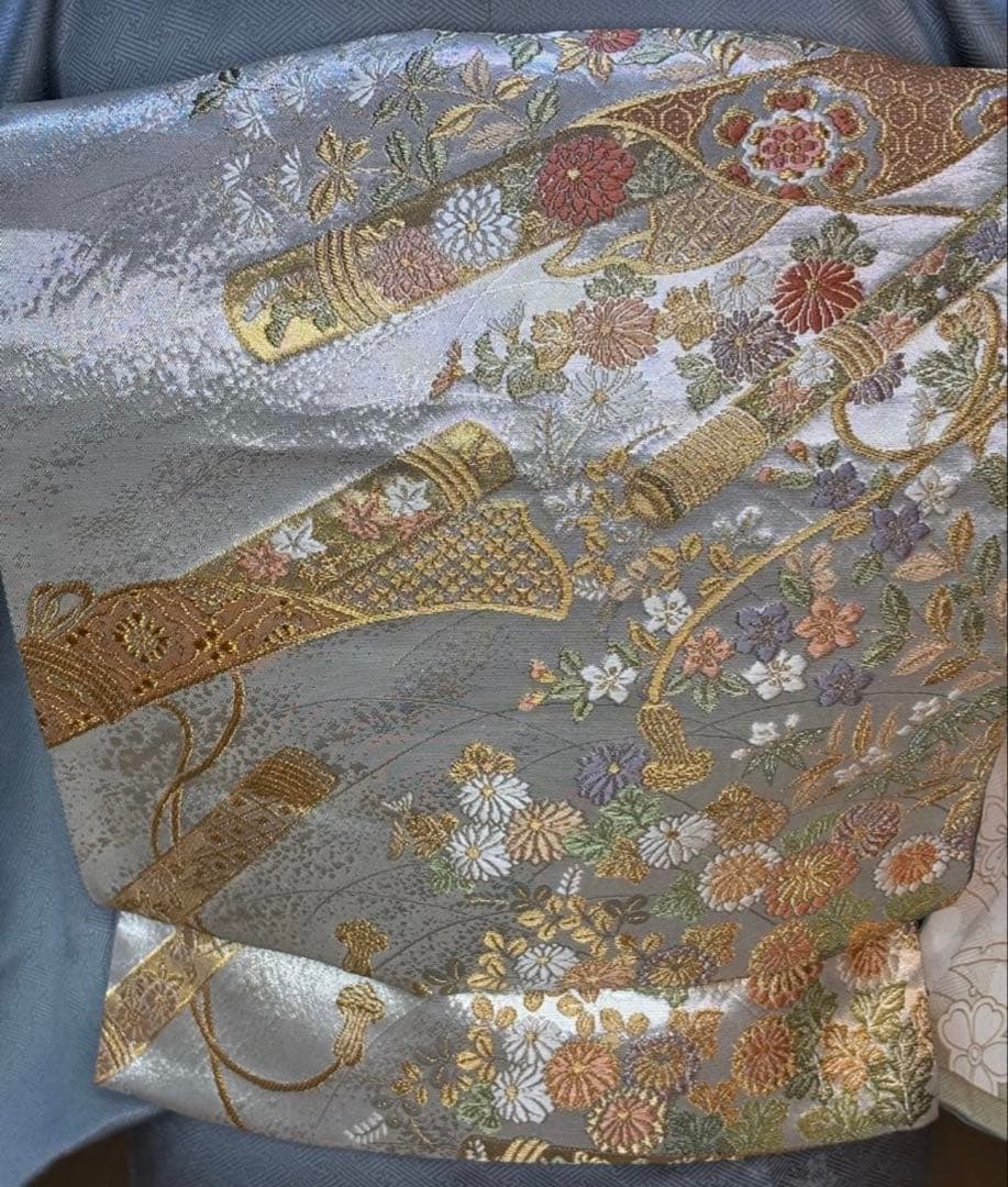 ⭐️華やかフォーマル4点フルセット 正絹訪問着　袋帯　帯締め帯揚げ