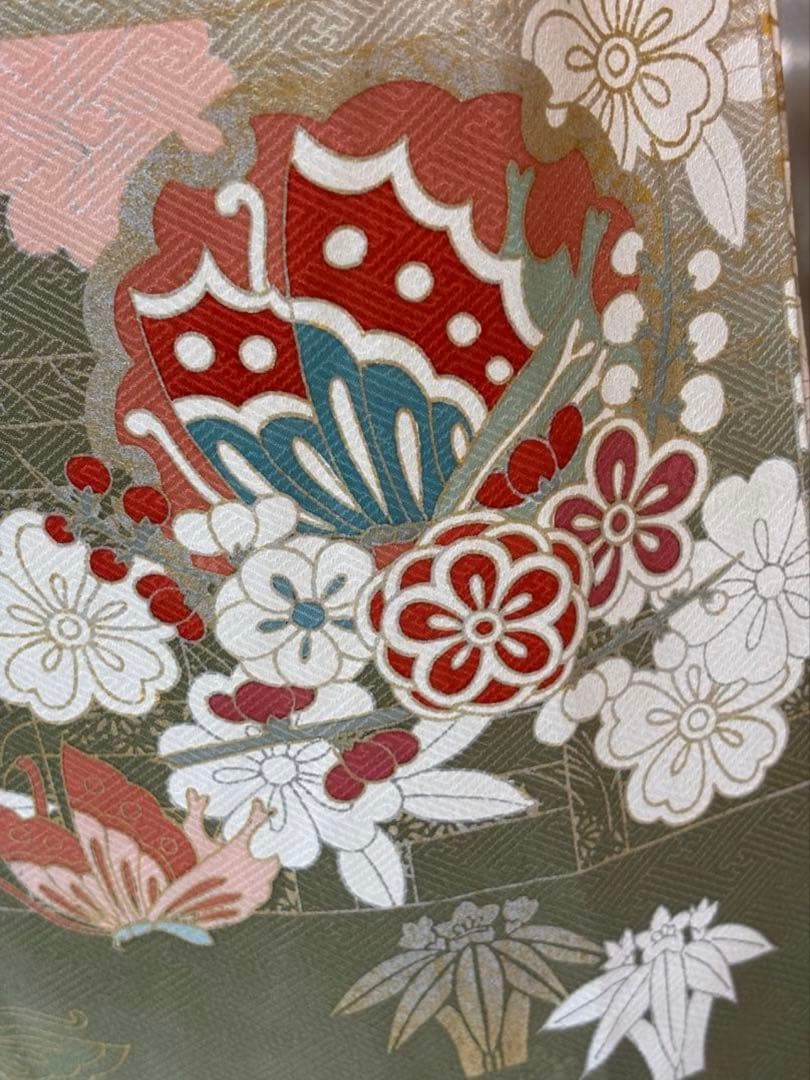 ⭐️華やかフォーマル4点フルセット 正絹訪問着　袋帯　帯締め帯揚げ